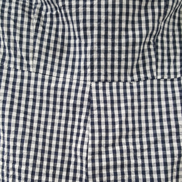 Urban Outfitters Navy Blue Plaid Romper Sz 2 - Picture 2 of 7